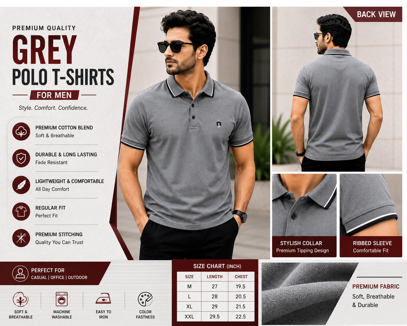 Original Grey T-shirt for men best price in BD