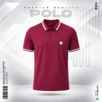 branded polo Maroon T-Shirts for men in Bangladesh with black and white collar design